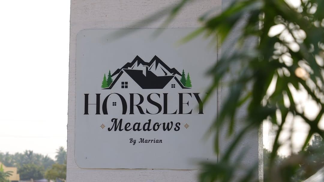Horsley Meadows sign at strategic project location